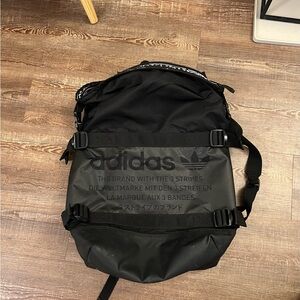 Adidas Black and Gray Backpack